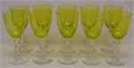 Gorgeous Chartreuse Green Wine Glass Set