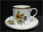 Royal Worcester Demitasse Set of 12, Hand-Painted with Different Flowers
