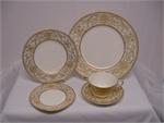 RW Embassy White & Gold Dinner Service for 16