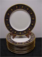 12 Aynsley Cobalt & Gold Service Plates
